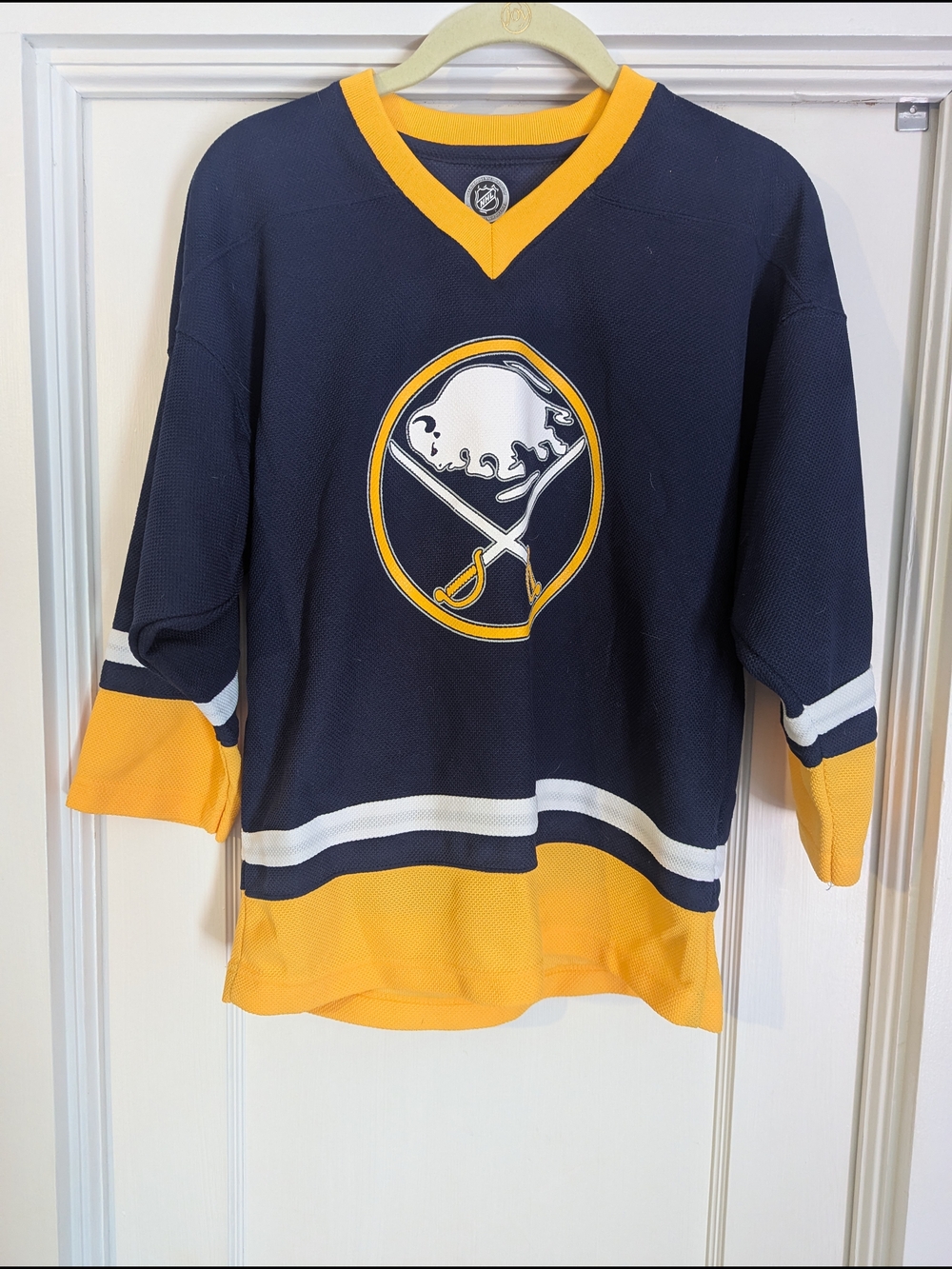 NHL Kids Navy and Gold Buffalo Sabres Hockey Jersey